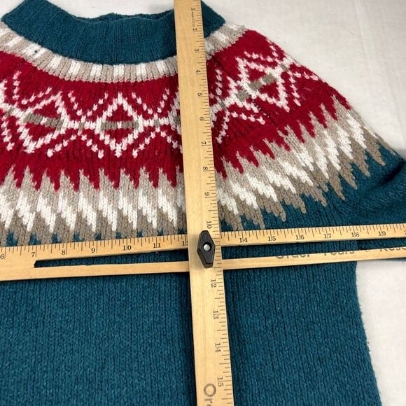 American Eagle Sweater Chunky Knit Sweater Fair Isle Nordic Holiday Pullover XS - Picture 6 of 10